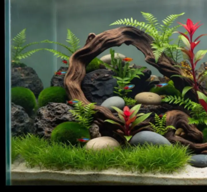 Dekoracje, korzenie i skały do tworzenia aquascape w akwarium